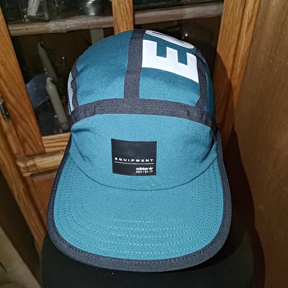 Vtg Adidas Originals EQT Equipment 5 Panel Adjustable Strapback Cap Hat Y2K